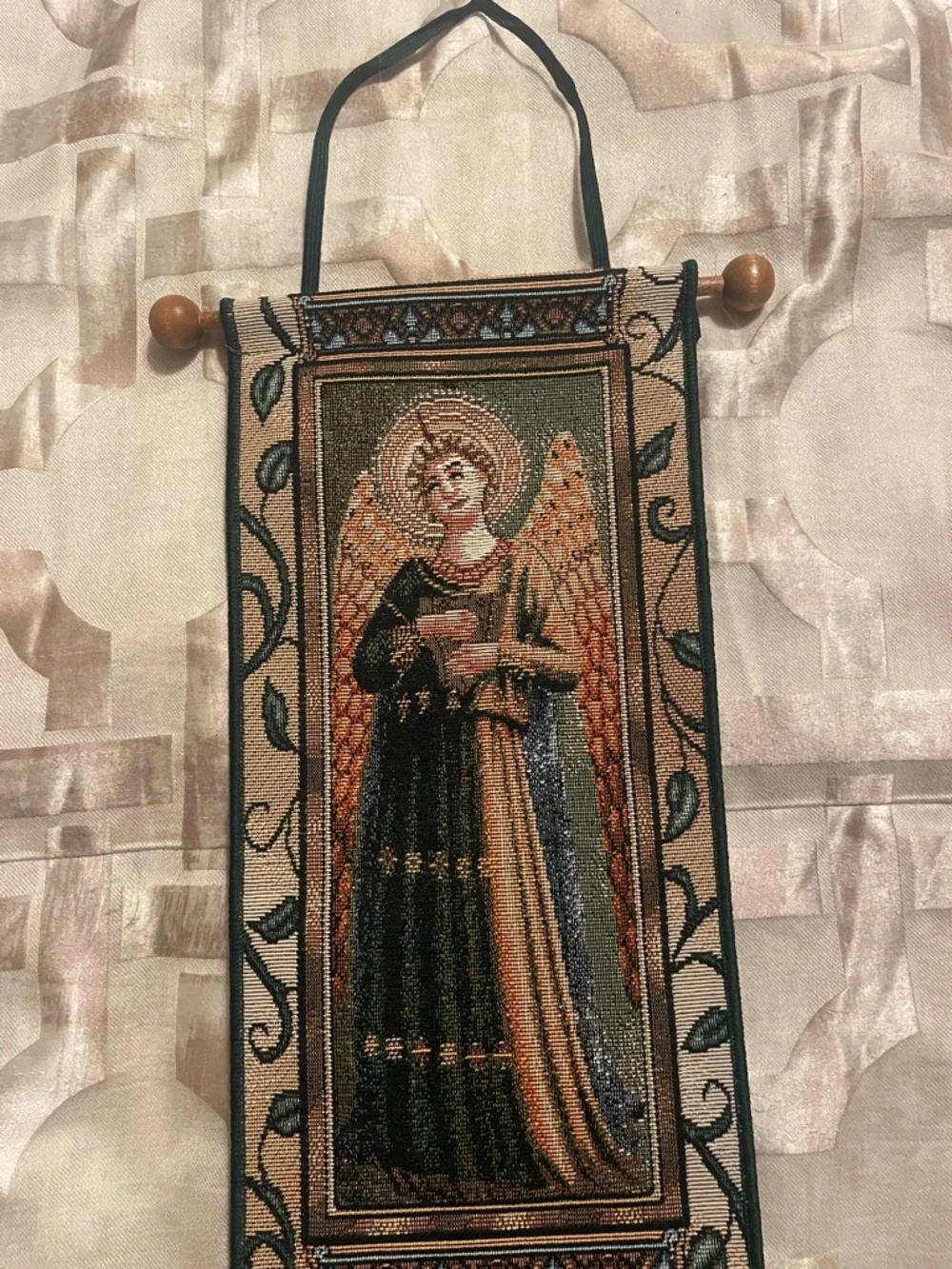 Angelica Concerto Decorative Bell Pull Woven Tapestry Angels Victorian USA 43”